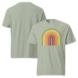Retro Rainbow Garment Dyed Heavyweight Cotton T-Shirt