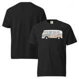 Psychedelic VW Bus Garment Dyed Heavyweight Cotton T-Shirt