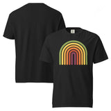 Retro Rainbow Garment Dyed Heavyweight Cotton T-Shirt