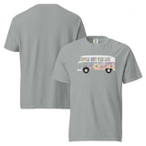 Psychedelic VW Bus Garment Dyed Heavyweight Cotton T-Shirt