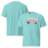 Psychedelic VW Bus Garment Dyed Heavyweight Cotton T-Shirt