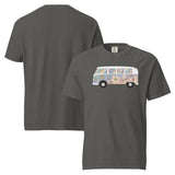 Psychedelic VW Bus Garment Dyed Heavyweight Cotton T-Shirt