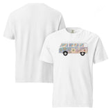 Psychedelic VW Bus Garment Dyed Heavyweight Cotton T-Shirt