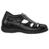 TOTO Black Braided Leather Sandals - Three Inches - G1307