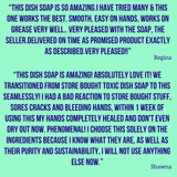 Solid Dish Soap Bar Non-Toxic, Unscented, Plastic-Free Dishwashing