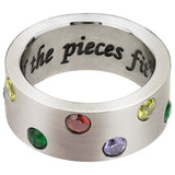 Until All the Pieces Fit™ Crystal & Titanium Ring