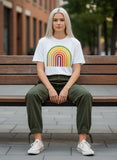 Retro Rainbow Garment Dyed Heavyweight Cotton T-Shirt