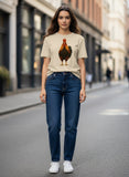 Organic Rising Sun Rooster T-Shirt