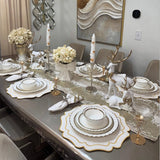 VISTA IVORY WAVY FAUX LEATHER PLACEMAT