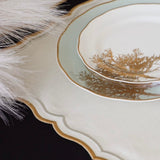 SHIMMER IVORY GOLD SILVER FABRIC PLACEMAT