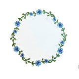 UNITY WHITE & BLUE ROUND FAUX LEATHER PLACEMAT