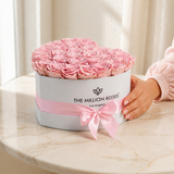 Heart White Box | Light Pink Roses