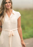 Willow Blush Pink Cotton Gauze Midi Dress