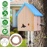 Wood Carpenter Bee Trap Outdoor Natural Pine Wood