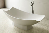 ALFI brand AB9992 White Matte 71 Solid Surface Resin Free Standing Hammock Style Bathtub
