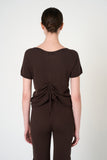 Short Sleeve Top in Brown