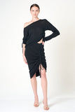 Midi Pencil Skirt in Black