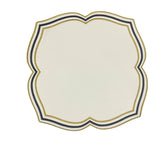 ZEAL WHITE BLACK & GOLD FAUX LEATHER PLACEMAT (Set Of 4)