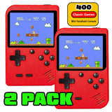 2 Pack Handheld Games for Kids Console 400 Retro Video Games, Portable Gaming Player Mini Arcade Electronic Toy Gifts for Boys Girls 2 Pack [Red]