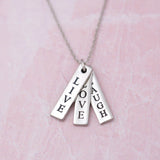Live Love Laugh Pewter Necklace