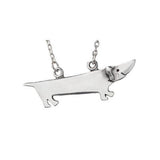 Dog Lover Silver Tone Pendant Necklace