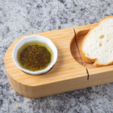 Bamboo Bread Cutting Board with Dip Cup