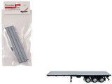 40ft 3Axle Flatbed Trailer Gray Top 1/87 (HO) Plastic Model by Promotex