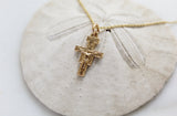 Damiano Crucifix Necklace 14K Gold