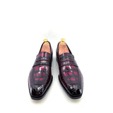 Maurice Custom Made Mirage Alligator Loafer - Purple