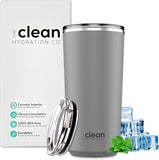 The Clean Hydration Company 20oz Ceramic Lined Insulated Coffee Tumbler, Travel Mug, Double Wall Vacuum