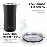 The Clean Hydration Company 20oz Ceramic Lined Insulated Coffee Tumbler, Travel Mug, Double Wall Vacuum