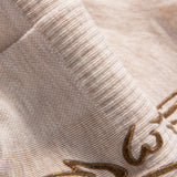 Serene Socks- Adult Organic Cotton Non-Slip Socks- 4 Seasons- Beige- 2 Pairs