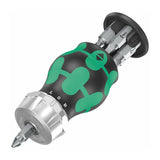 Wera Stubby Ratcheting Screwdriver Handle with Quick Release Chuck Includes 6 Bits
