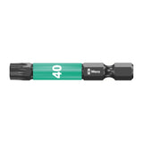 Wera Diamond Coated Impaktor 1/4 Drive TORX Bit: TX #40 Bit x 50mm