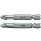 Wera Phillips Long bit: PH #2 Bit x 50mm 1/4 Drive (2-Pack)