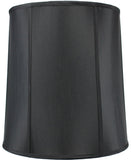 14"x16"x17" Large Drum Lampshade Black Shantung, Large Cylinder Replacement Lamp Shade for Tall Table Lamps