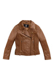 Lindsay Women's Black Lambskin Leather Moto Jacket