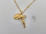 Miraculous Medal and Crucifix Necklace