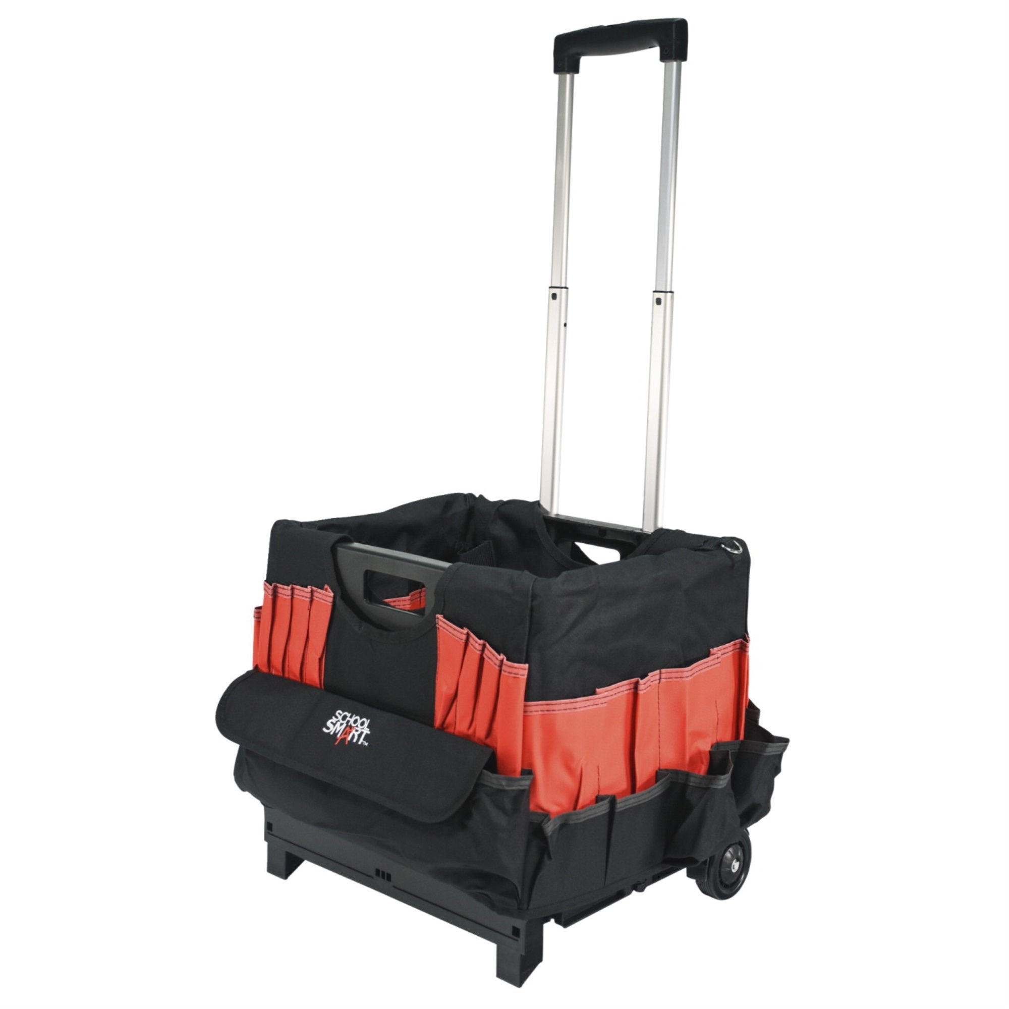 School Smart Legal Size File Cart With Caddy, 16-1/4 X 13 X 13-1/2 Inches