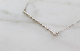 Rose Bar Necklace in Sterling Silver