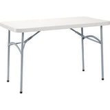 Interion® Plastic Folding Table 24 X 48 White