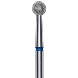 DIAMOND NAIL DRILL BIT, "BALL", BLUE, HEAD DIAMETER 4MM (FA01B040) - STALEKS™