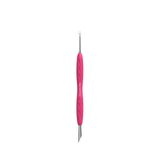 Manicure Pusher With Silicone Handle "Gummy" UNIQ 11 TYPE 2 (Slanted Pusher + Ring) PQ-11/2 STALEKS
