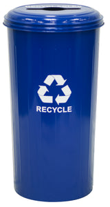 10/1Ctdb-Vv Ergode Combo Recycling Container - Tall Round Wastebasket For Cans And Paper Recycling - Durable Steel Construction