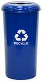 10/1Ctdb-Vv Ergode Combo Recycling Container - Tall Round Wastebasket For Cans And Paper Recycling - Durable Steel Construction