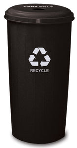 10/1Dtbk-Vv Ergode Can Collector - Tall Round Recycling Wastebasket With Top, Small Round Opening For Efficient Can Recycling In