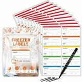 100-Pieces: Colored Freezer Labels Food Storage Labels Stickers