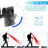 100000LM LED 7 Lighting Modes Rechargeable Headlights
