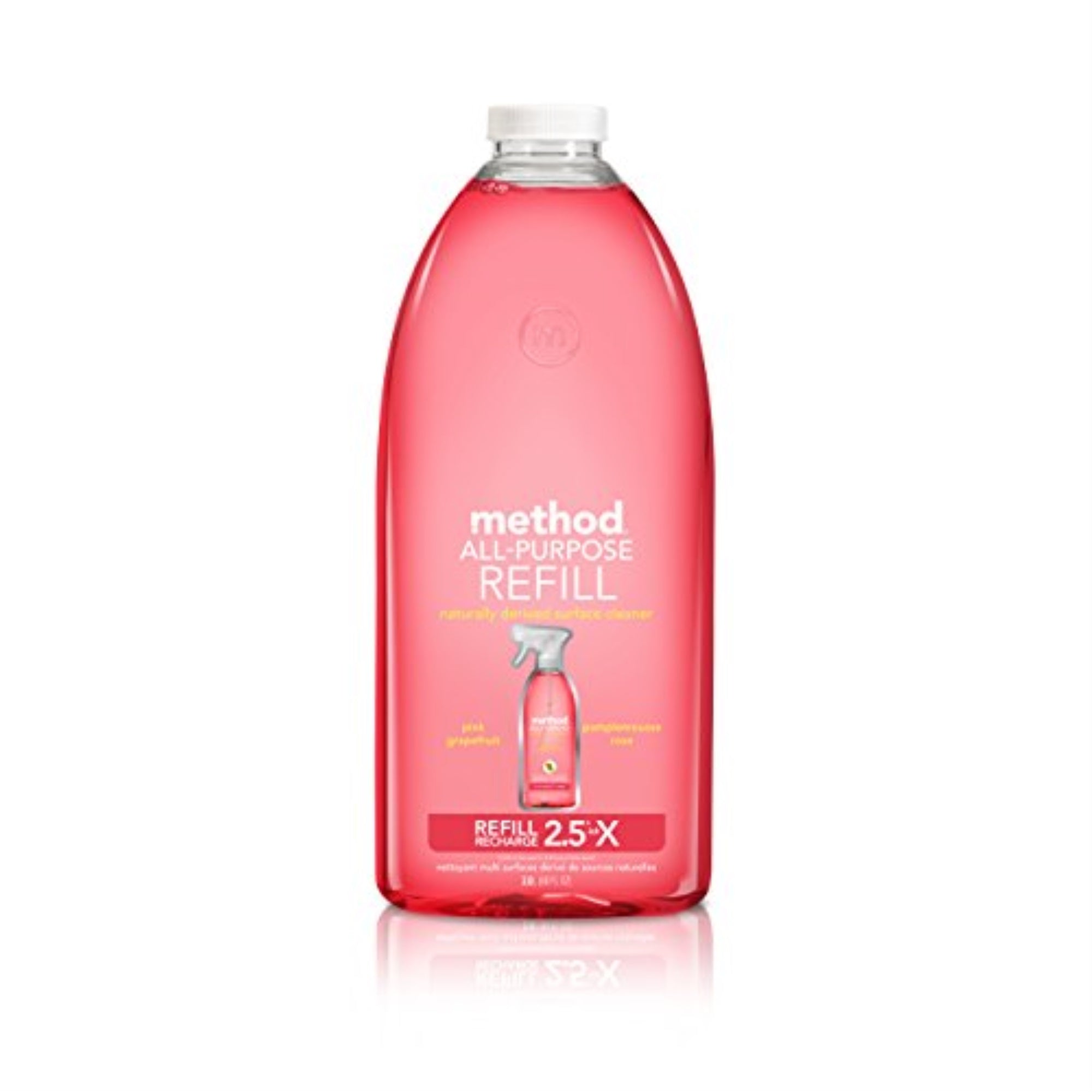 1006625 Grpfrt Clnr Refill 68Oz Method Pink Grapefruit Scent All Purpose Cleaner Refill Liquid 68 Oz (Pack Of 6)