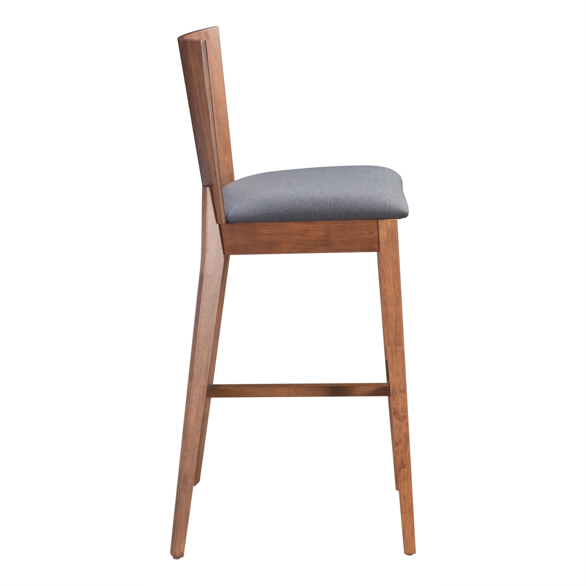 Ambrose Barstool (Set Of 2) Walnut And Gray